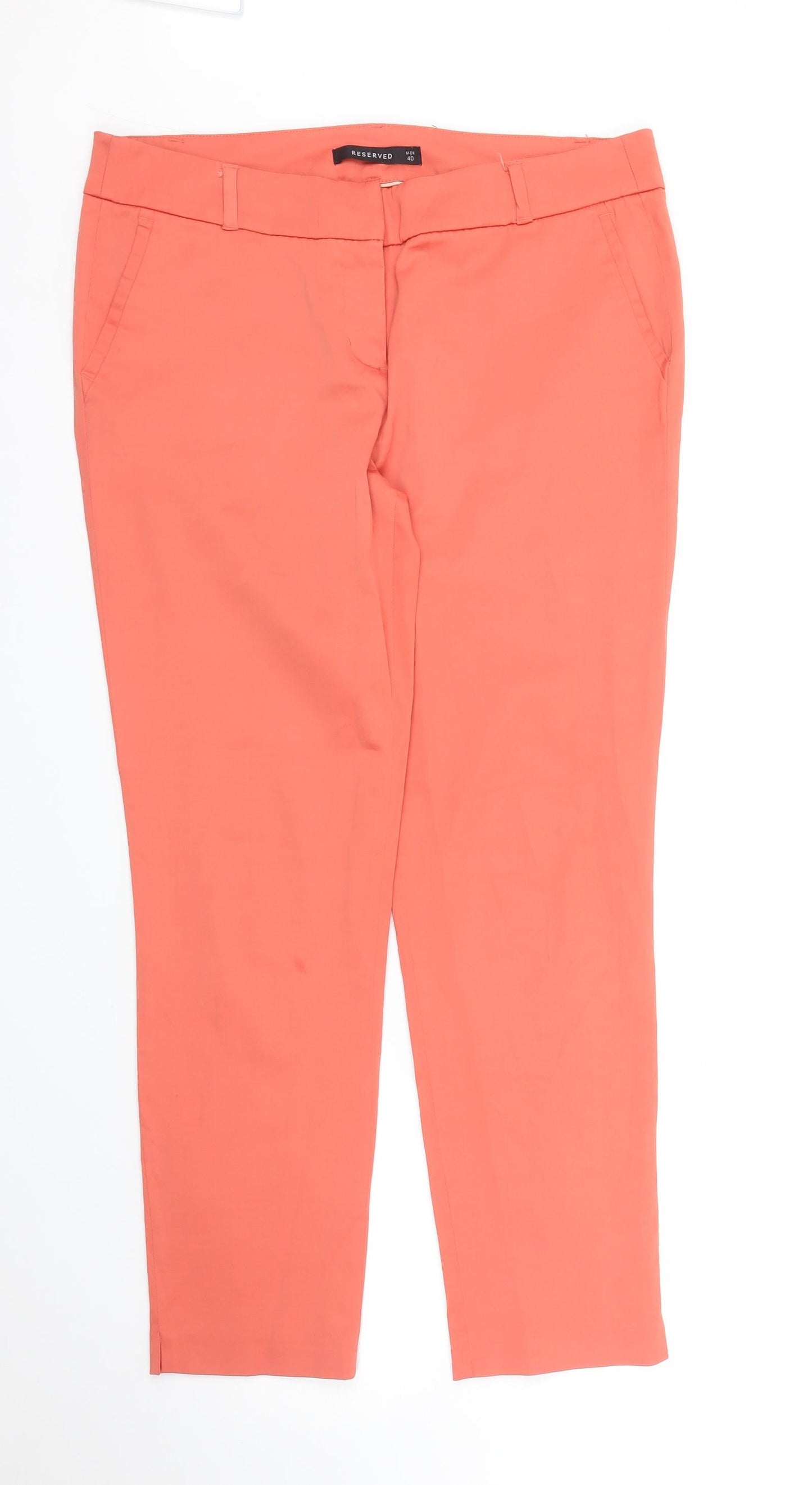 RESERVED Womens Pink   Pedal Pusher Trousers Size 12 L26 in