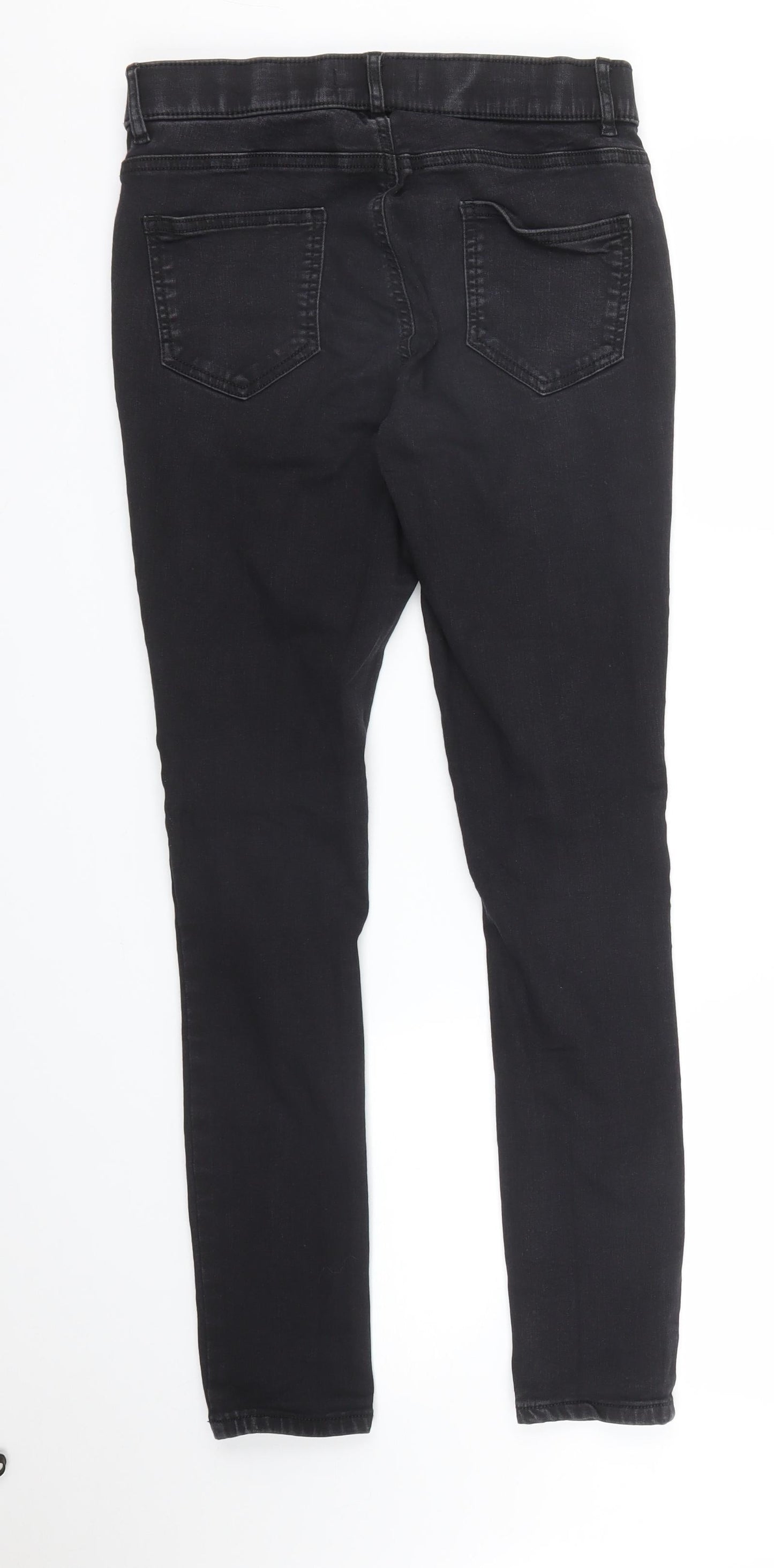 George Womens Black  Denim Skinny Jeans Size 10 L28 in