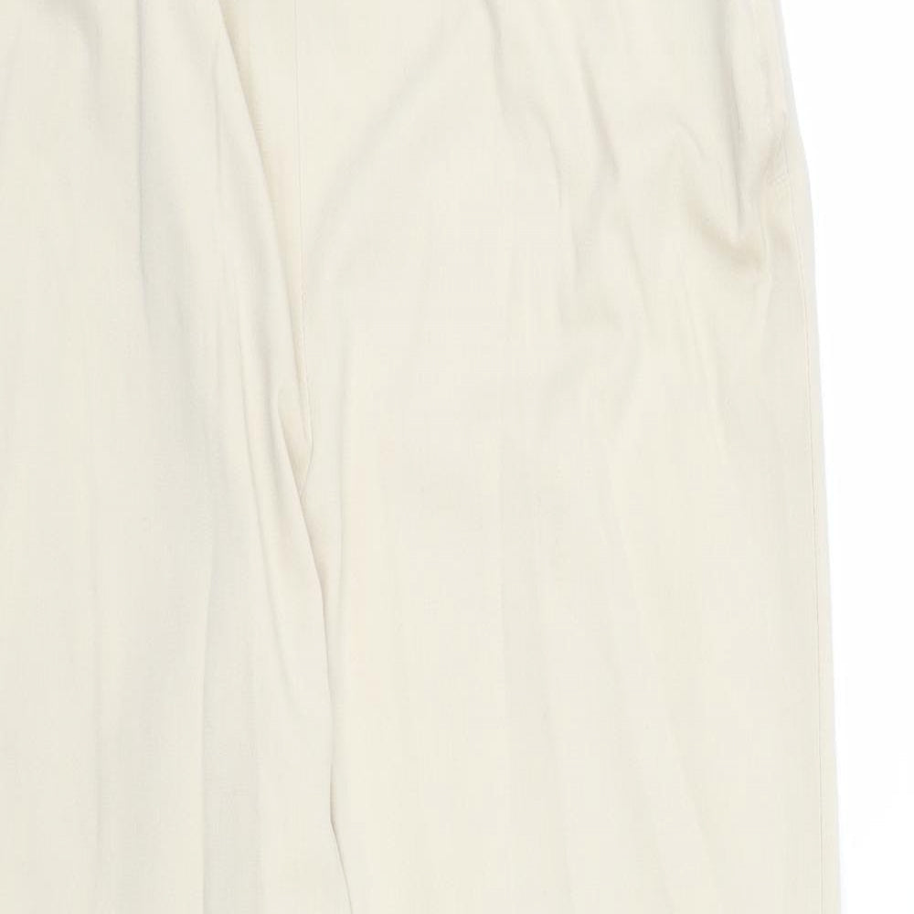 Womens UK Size 14 New Look Regular Fit Pedal Pusher Beige Trousers