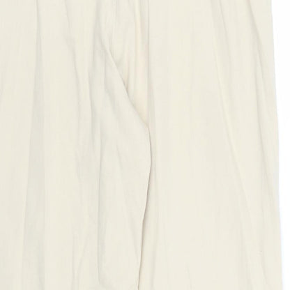 Womens UK Size 14 New Look Regular Fit Pedal Pusher Beige Trousers