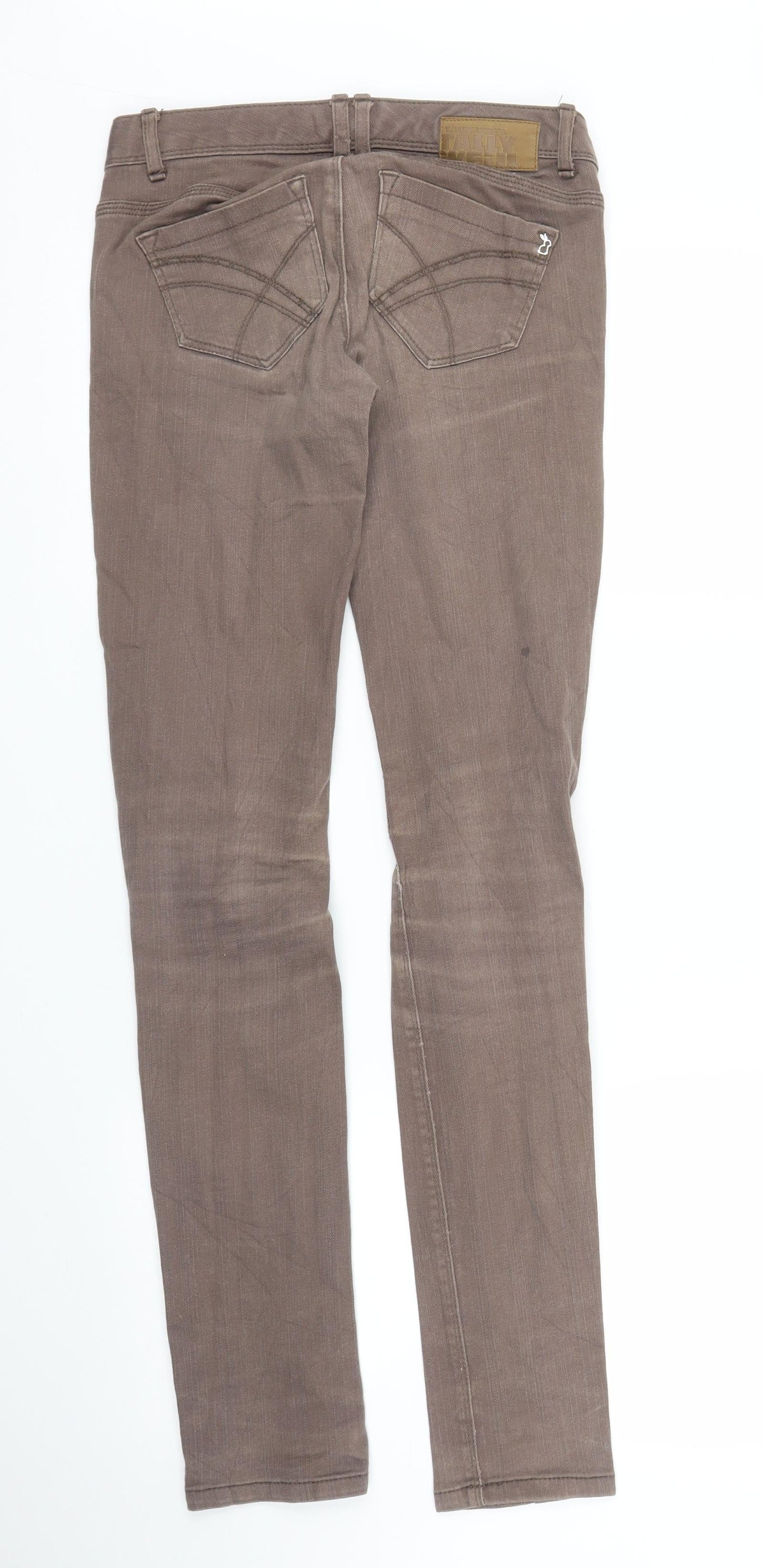 Womens UK Size 4 TALLY WEiJL Regular Fit Skinny Brown Jeans
