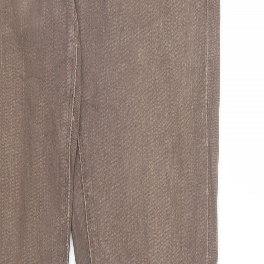Womens UK Size 4 TALLY WEiJL Regular Fit Skinny Brown Jeans