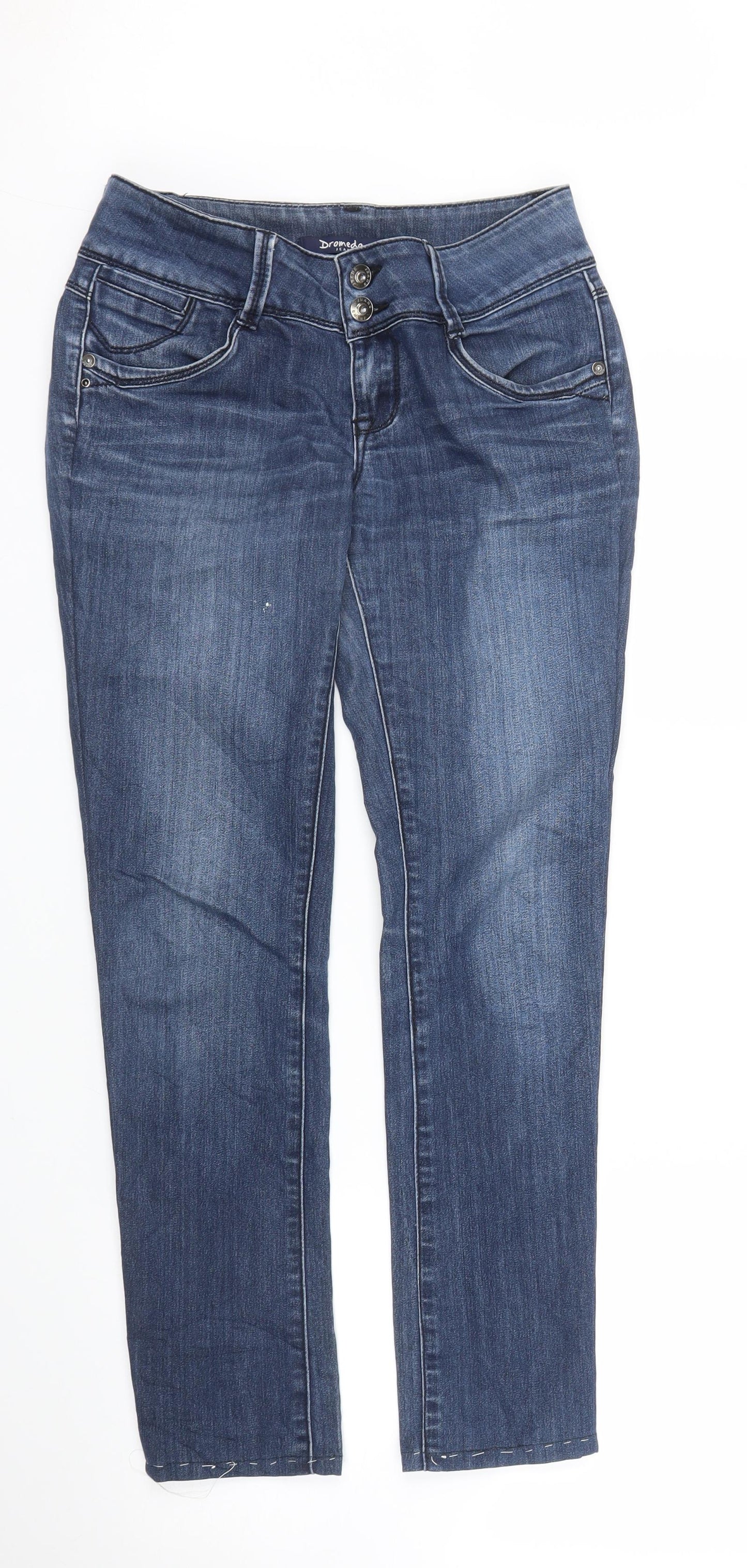 Dromedar Womens Blue  Denim Straight Jeans Size 27 in L28 in