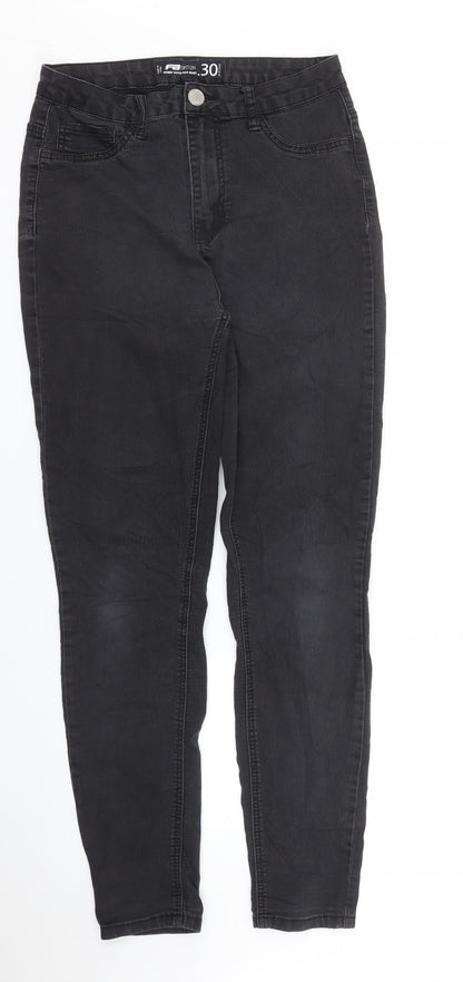 Womens UK Size 30 in FB Sister Regular Fit Skinny Black Jeans