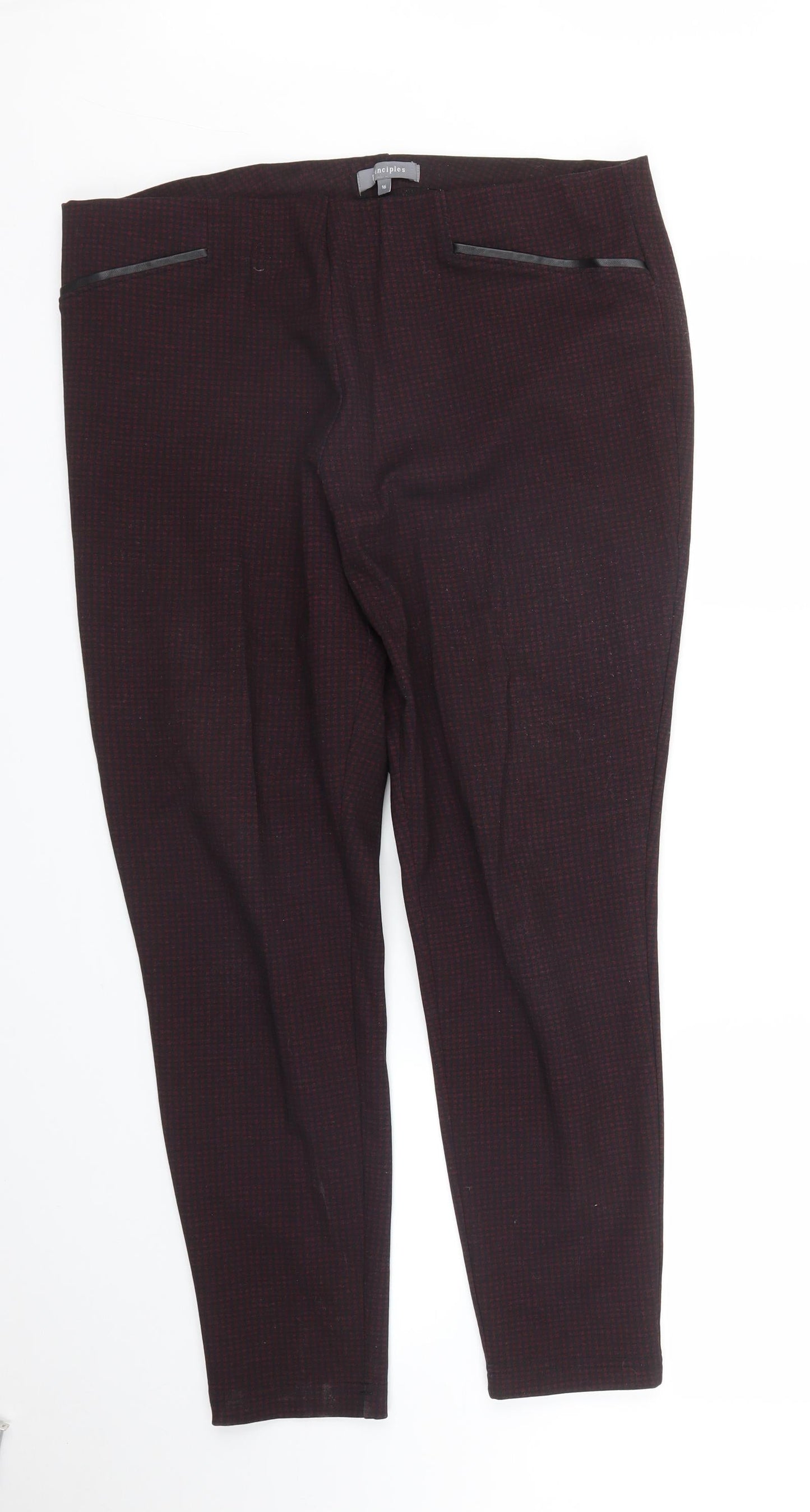 Womens UK Size 16 Debenhams Regular Fit Pedal Pusher Purple Trousers