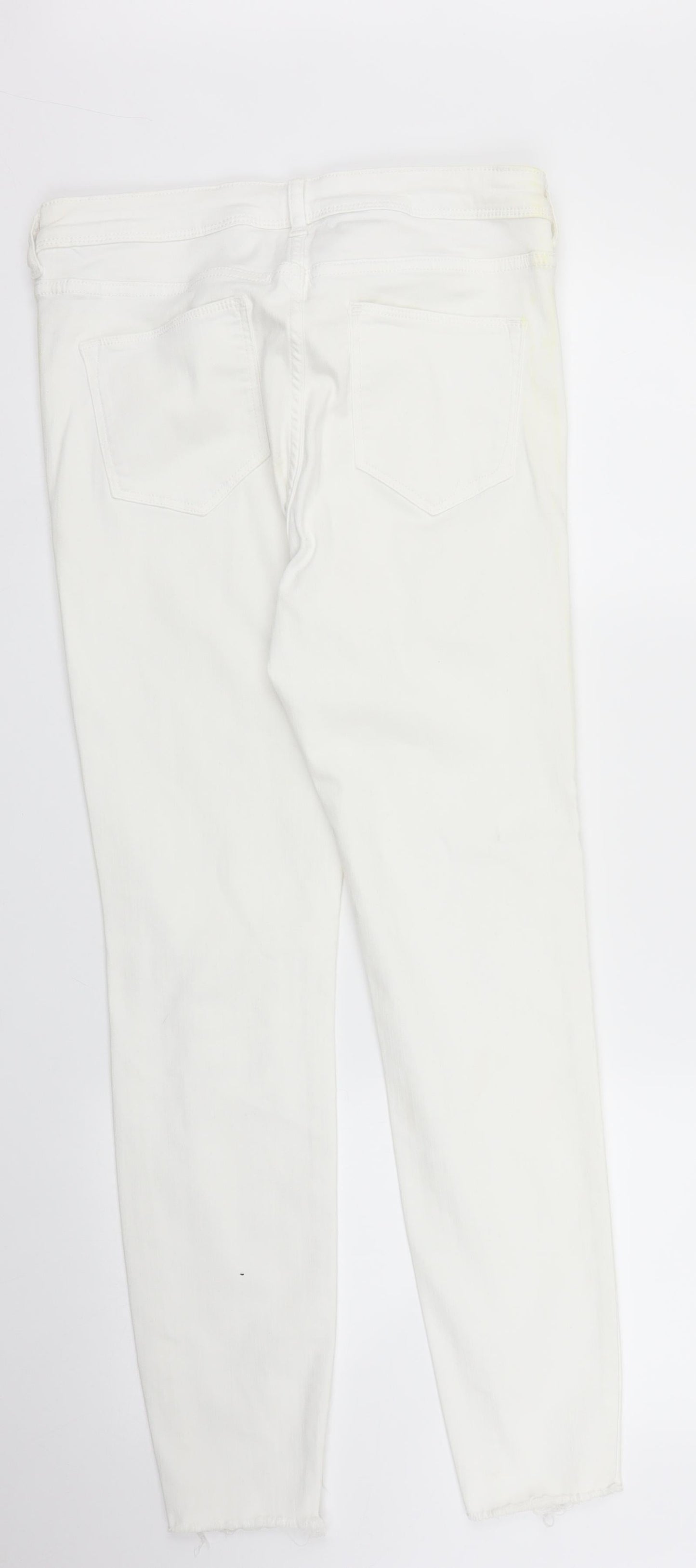 NEXT Womens White  Denim Skinny Jeans Size 12 L27 in