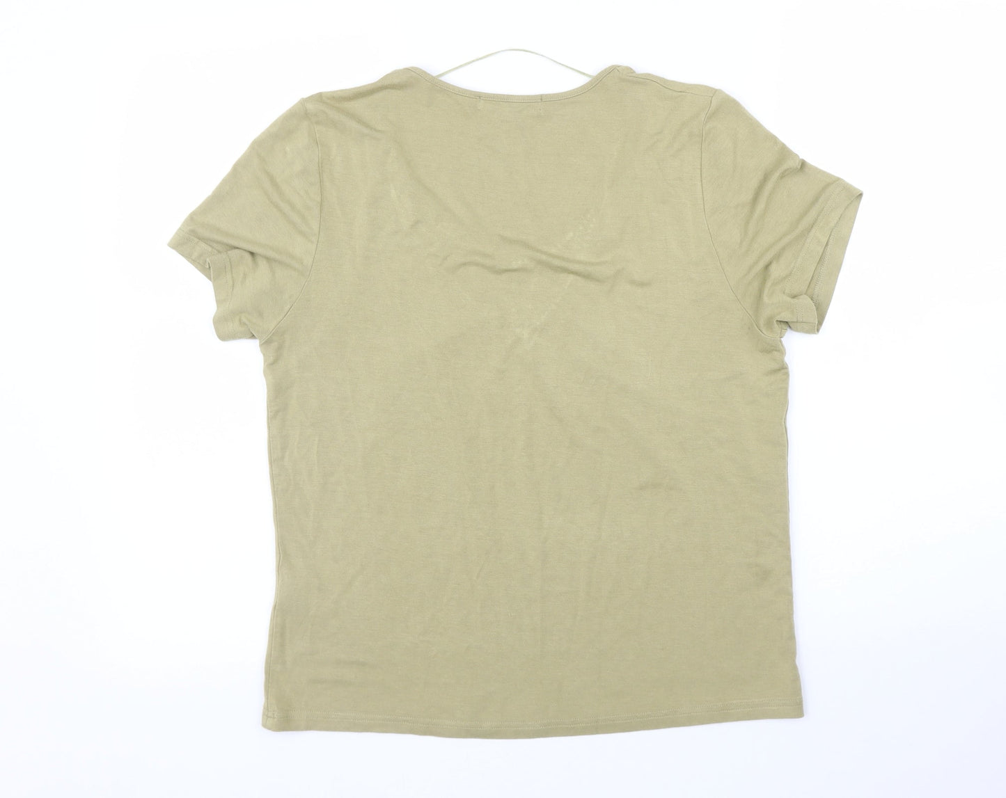 Womens UK Size M Klass Green Basic T-Shirt