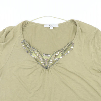 Womens UK Size M Klass Green Basic T-Shirt