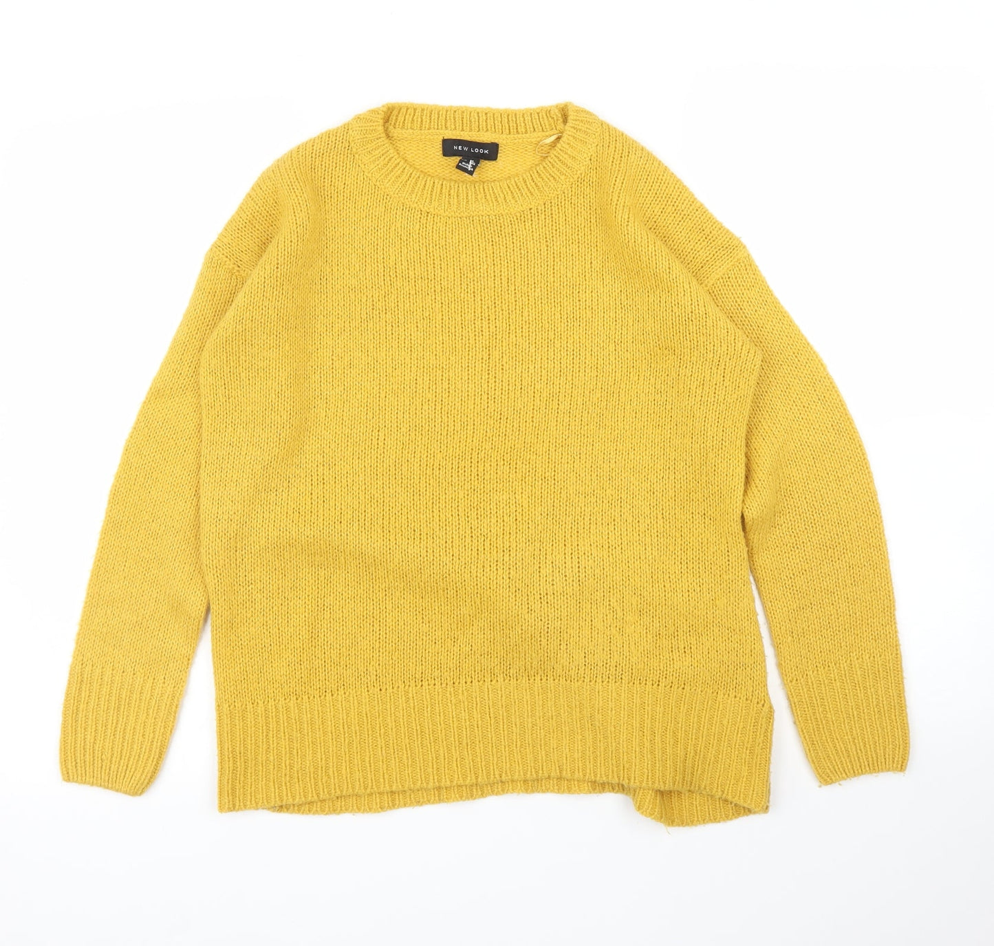 Womens UK Size S New Look Yellow Pullover Jumper