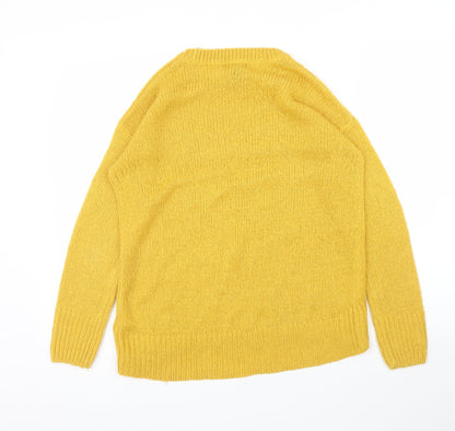 Womens UK Size S New Look Yellow Pullover Jumper