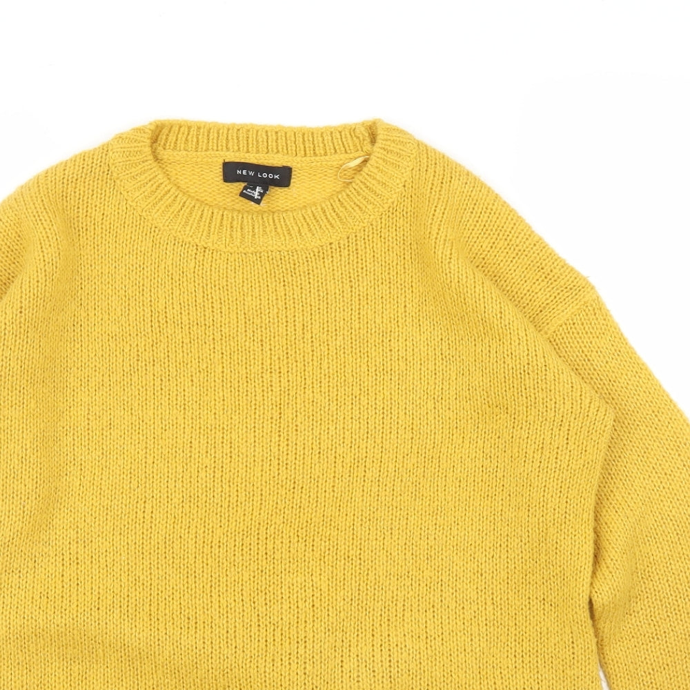 Womens UK Size S New Look Yellow Pullover Jumper