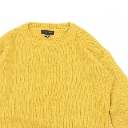 Womens UK Size S New Look Yellow Pullover Jumper