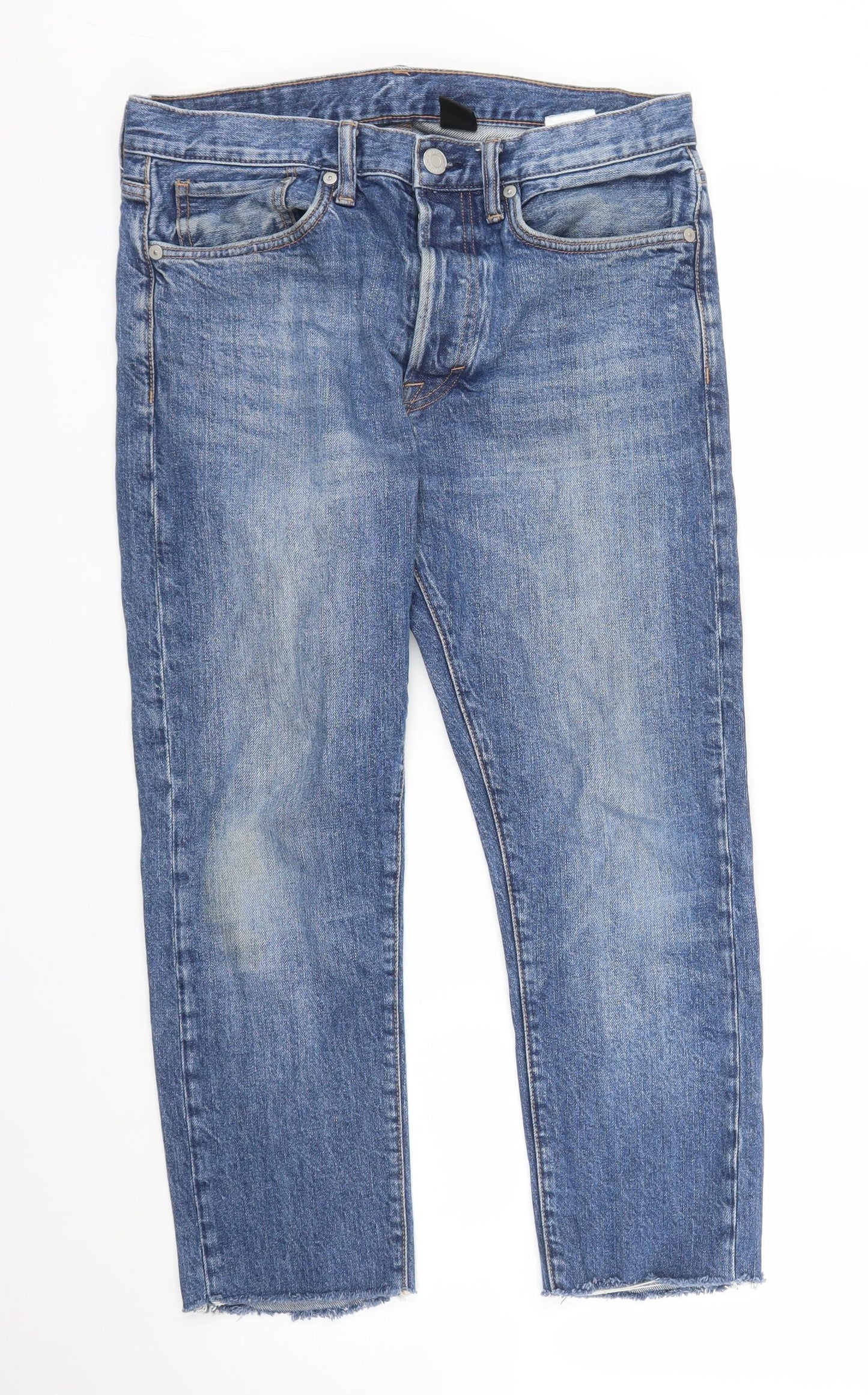H&M Mens Blue  Denim Straight Jeans Size 30 in L25 in