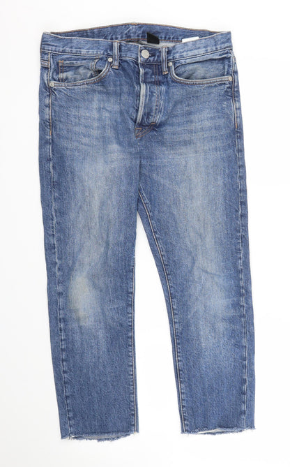 H&M Mens Blue  Denim Straight Jeans Size 30 in L25 in