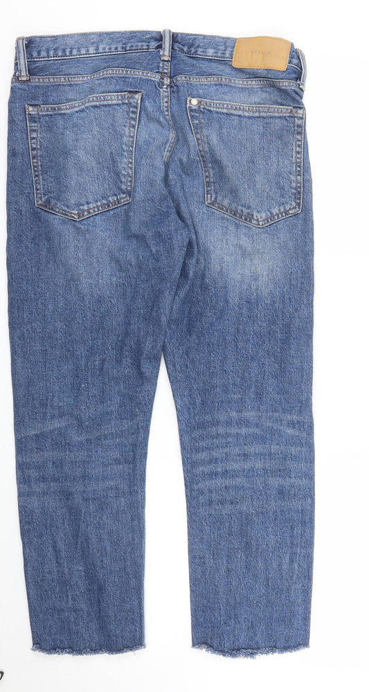 H&M Mens Blue  Denim Straight Jeans Size 30 in L25 in