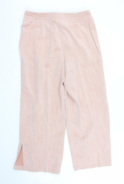 Elton Womens Pink   Capri Trousers Size 12 L22 in