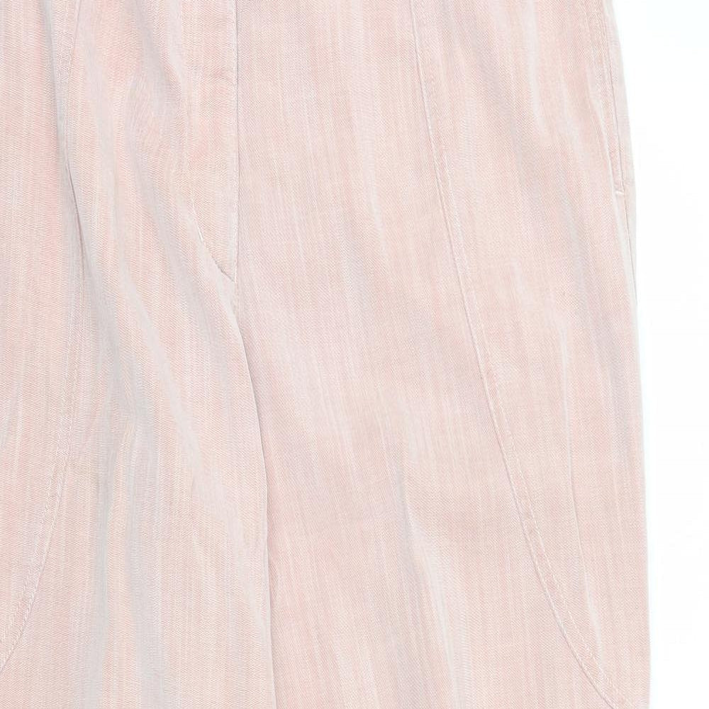 Elton Womens Pink   Capri Trousers Size 12 L22 in