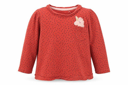 Front view of F&F Baby Orange Basic T-Shirt, size 3-6, Months