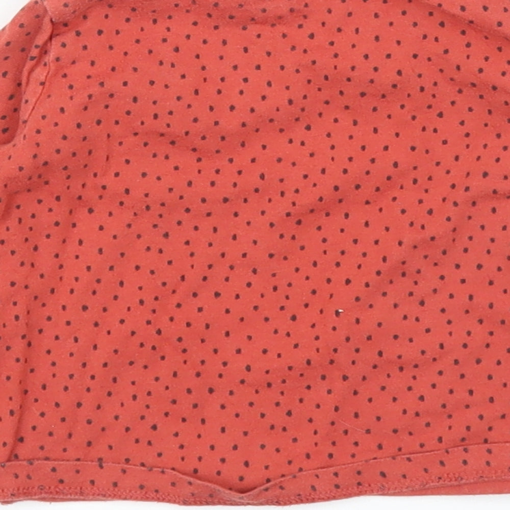 Brand and care label for F&F Baby Orange Basic T-Shirt, size 3-6, Months