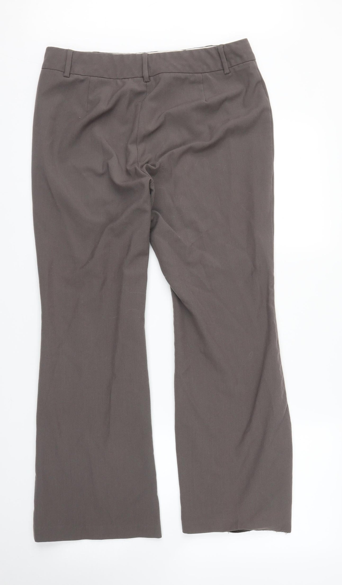 Womens UK Size 12 M&S Regular Fit  Brown Trousers