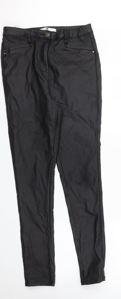 Womens UK Size 12 Very Regular Fit Carrot Black Trousers