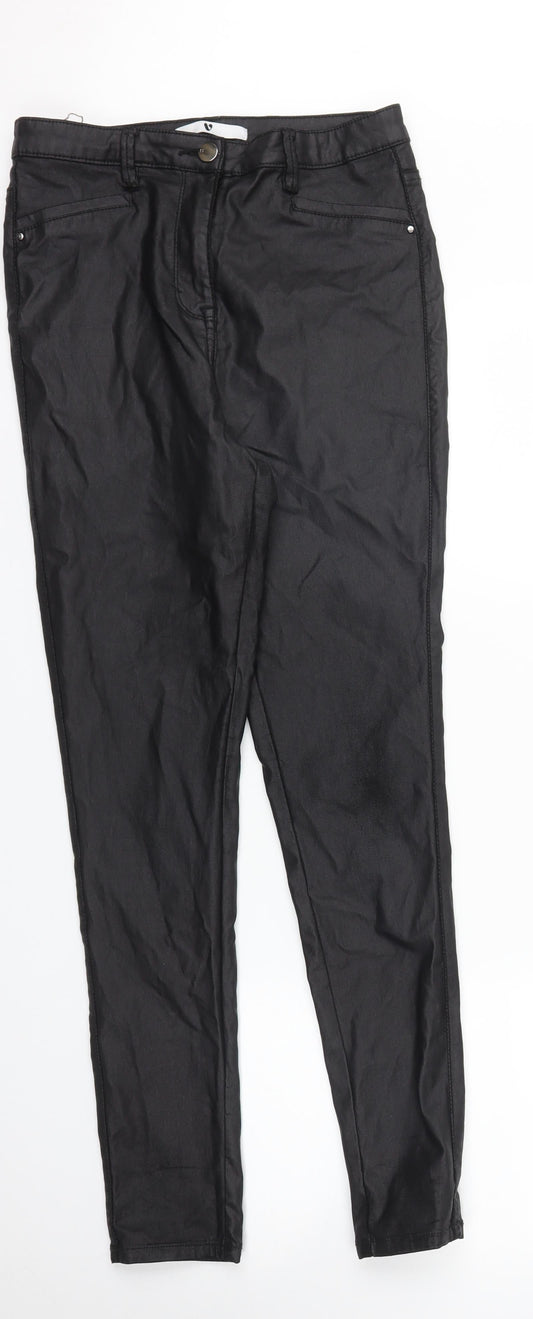 Womens UK Size 12 Very Regular Fit Carrot Black Trousers
