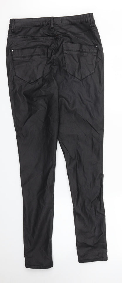 Womens UK Size 12 Very Regular Fit Carrot Black Trousers