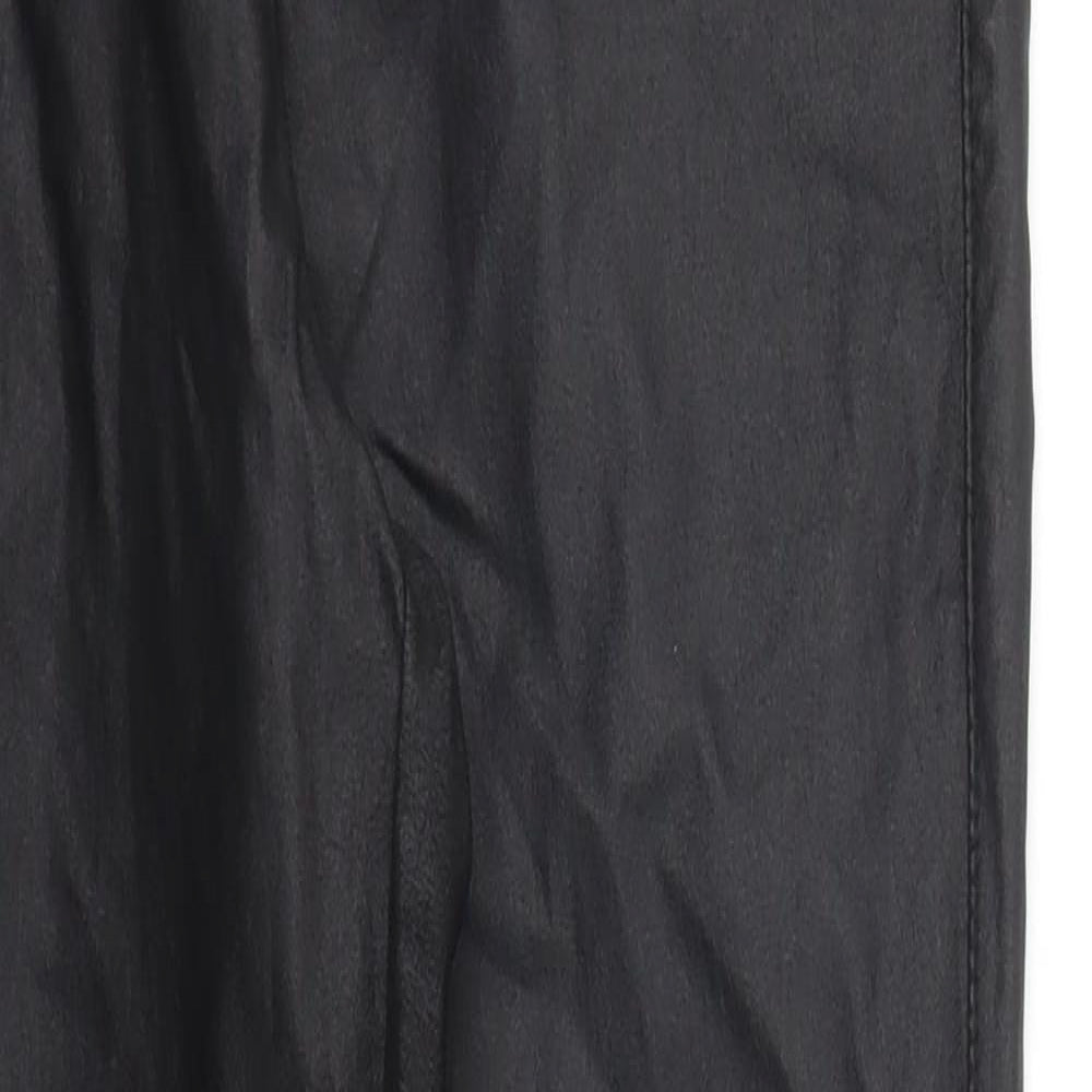 Womens UK Size 12 Very Regular Fit Carrot Black Trousers