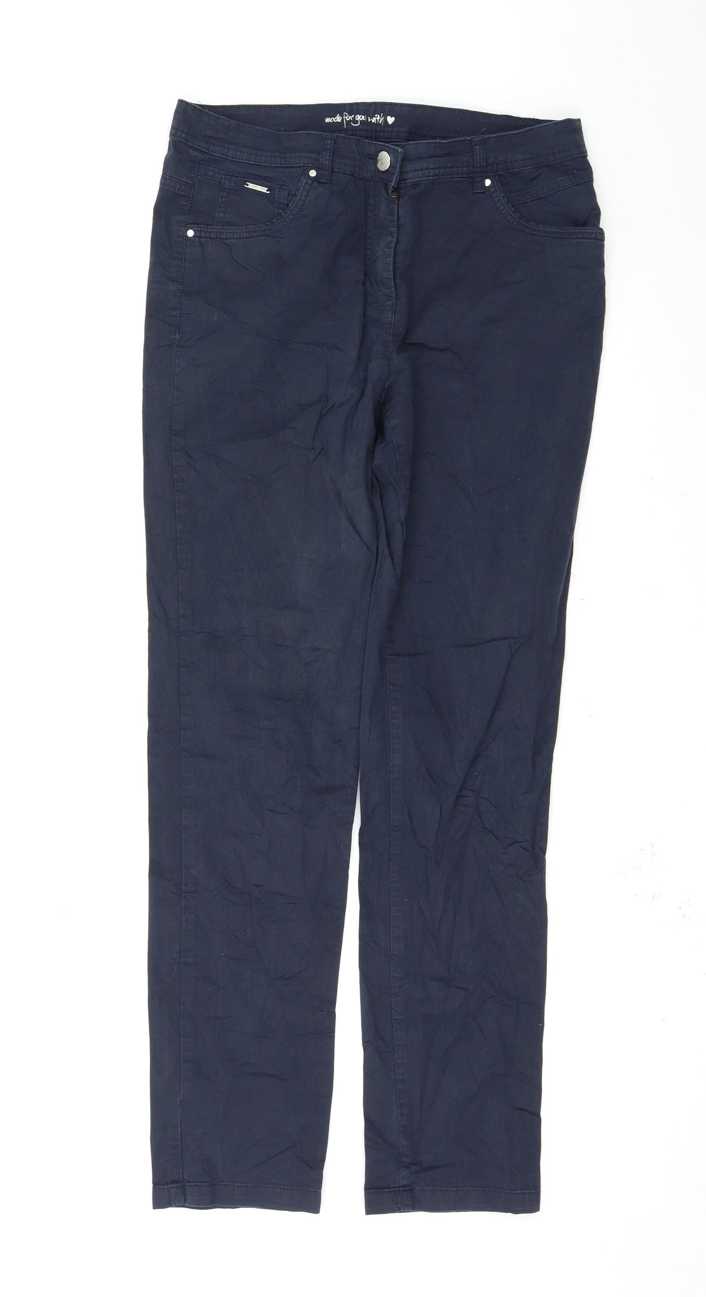 made for you Womens Blue   Trousers  Size 36 L30 in