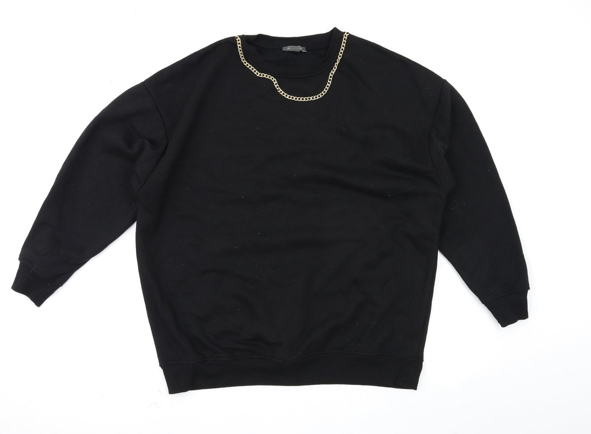 Additional front view of Primark women’s black pullover sweatshirt, size S