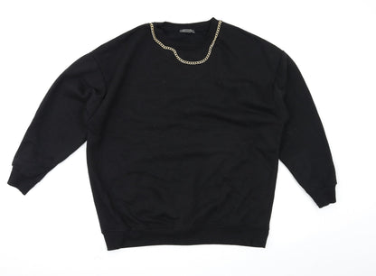 Additional front view of Primark women’s black pullover sweatshirt, size S