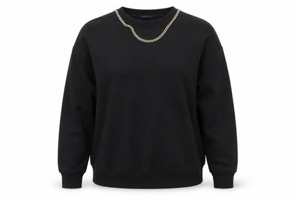 Front view of Primark women’s black pullover sweatshirt, size S