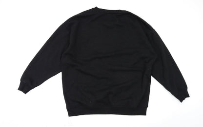 Back view of Primark women’s black pullover sweatshirt, size S