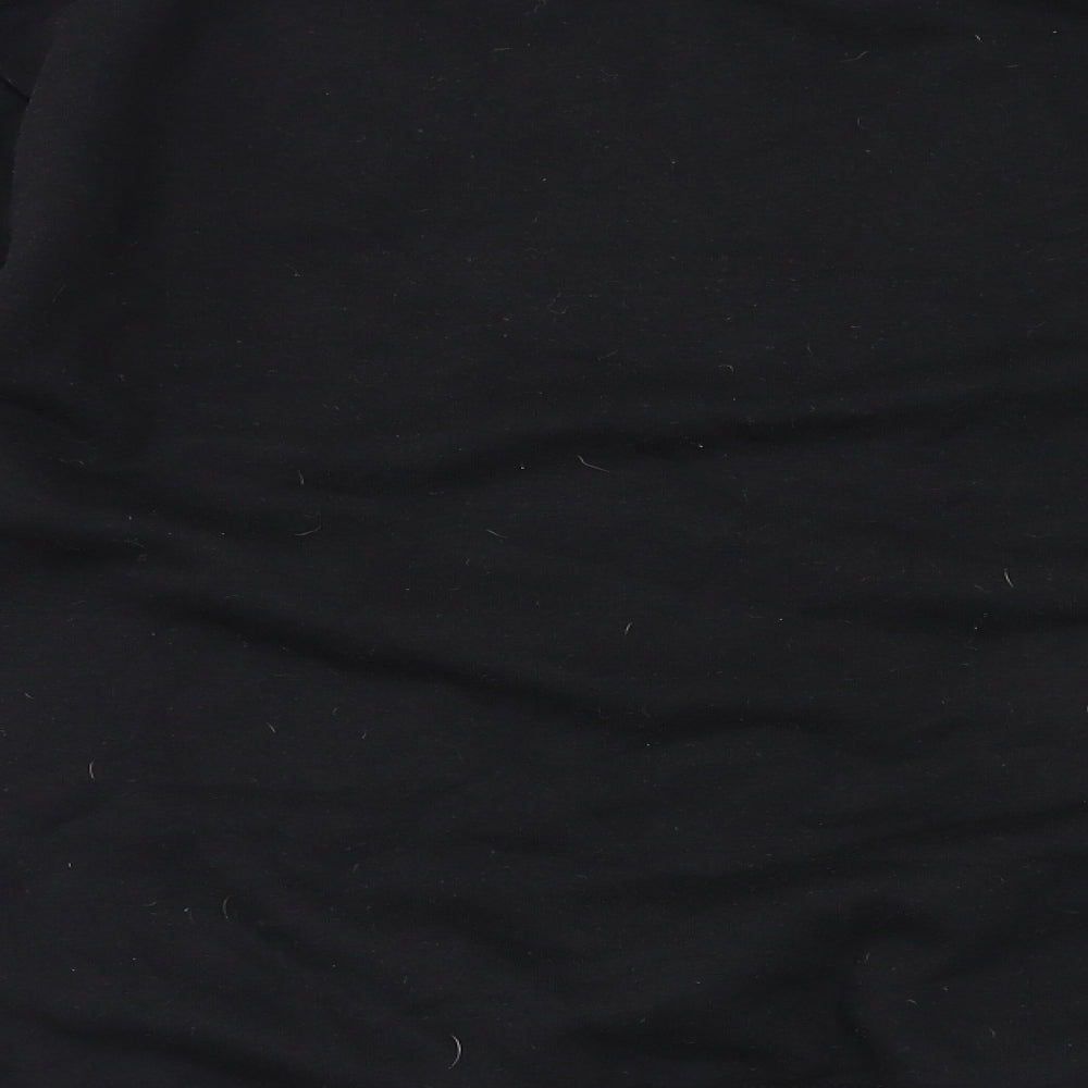 Brand and care label for Primark women’s black pullover sweatshirt, size S