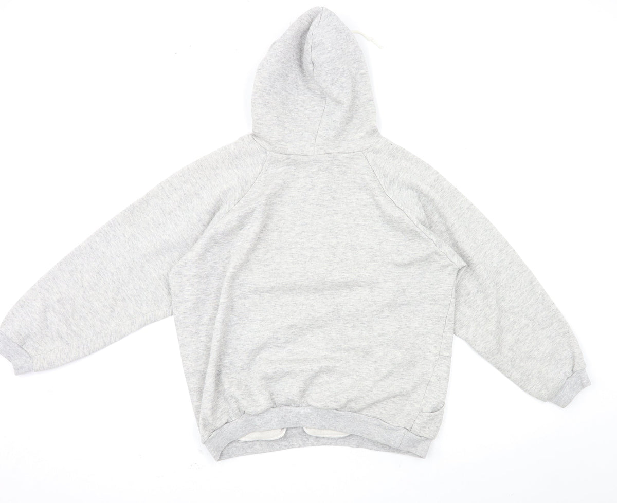 Back view of jsw women’s grey pullover hoodie, size M