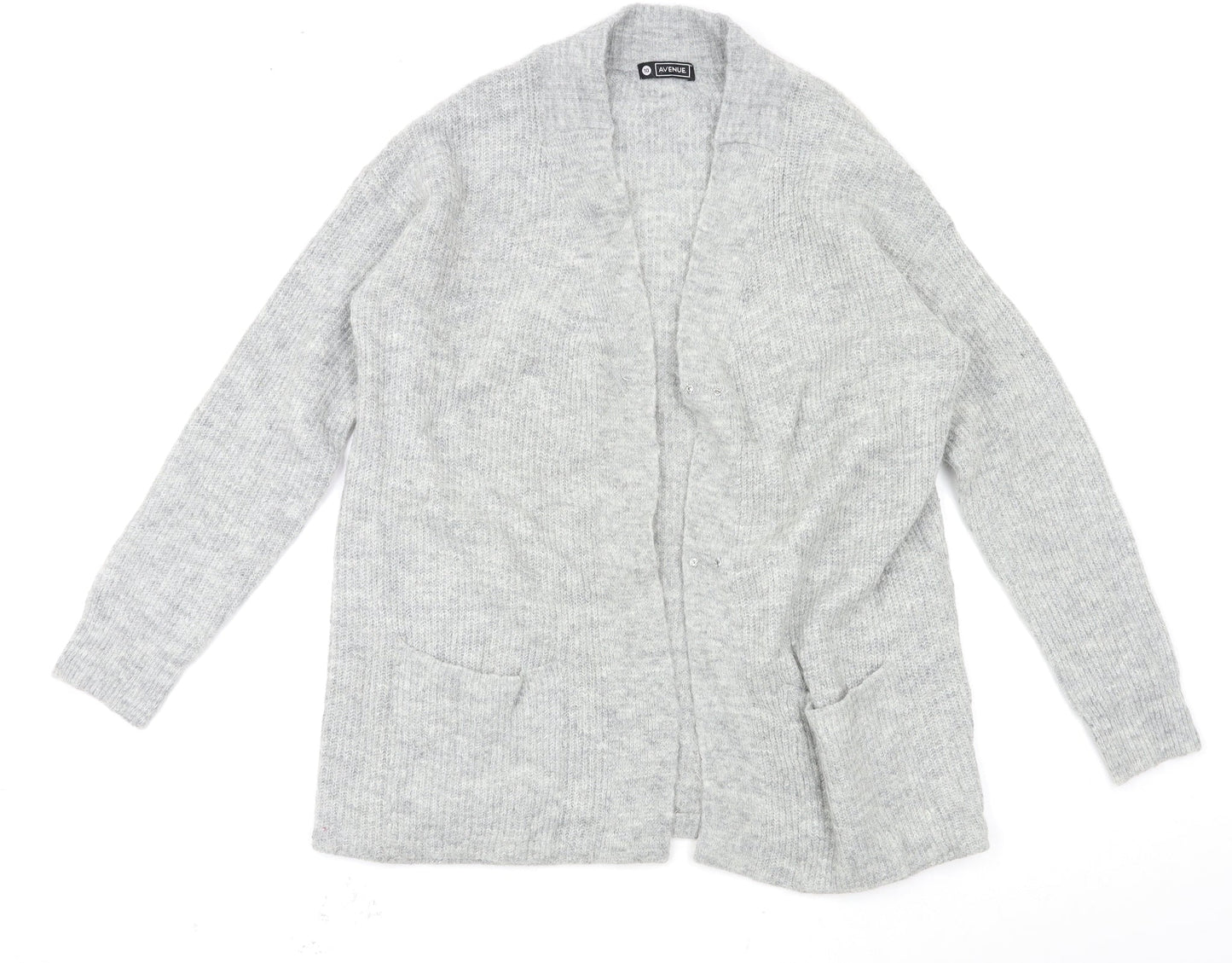 Avenue Womens Grey   Cardigan Jumper Size 10