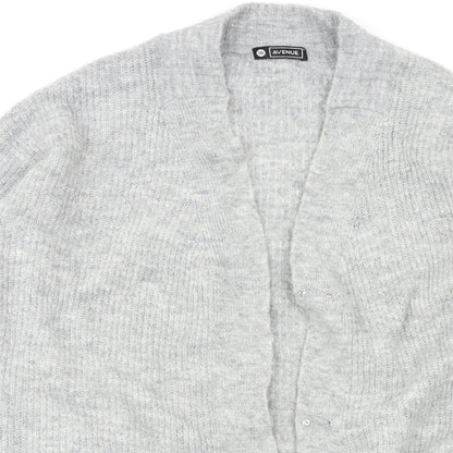 Avenue Womens Grey   Cardigan Jumper Size 10