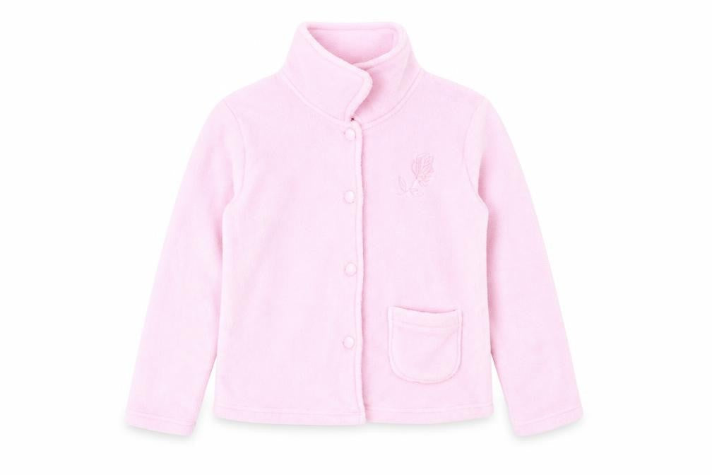 Front view of Camille women’s pink jacket, size UK 12