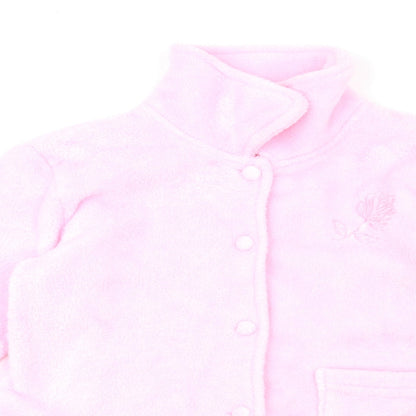 Close-up detail of Camille women’s pink jacket, size UK 12