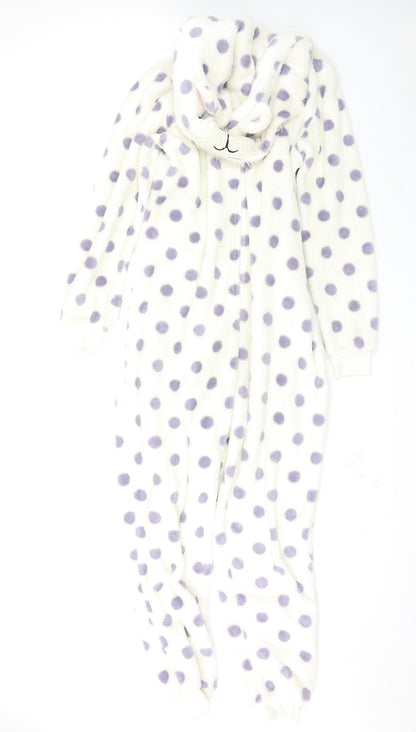 Dorothy Perkins Womens White Polka Dot  Top One Piece Size M