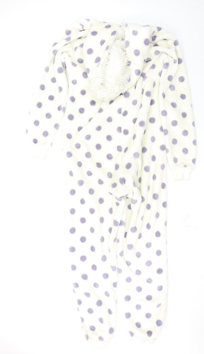 Dorothy Perkins Womens White Polka Dot  Top One Piece Size M