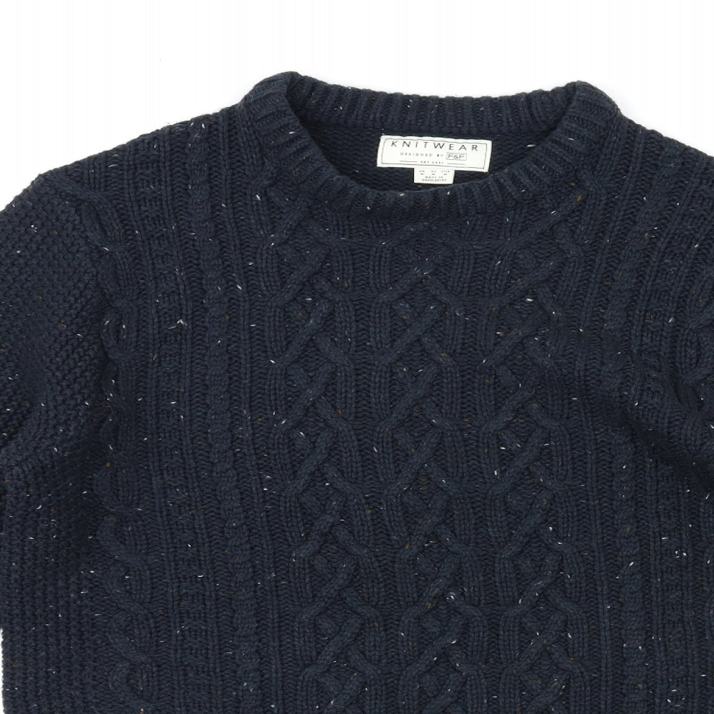 F&F Mens Blue   Pullover Jumper Size M
