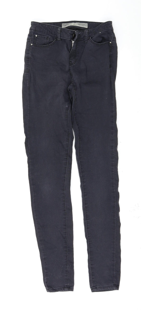 Denim & Co. Womens Black   Skinny Jeans Size 8 L31 in