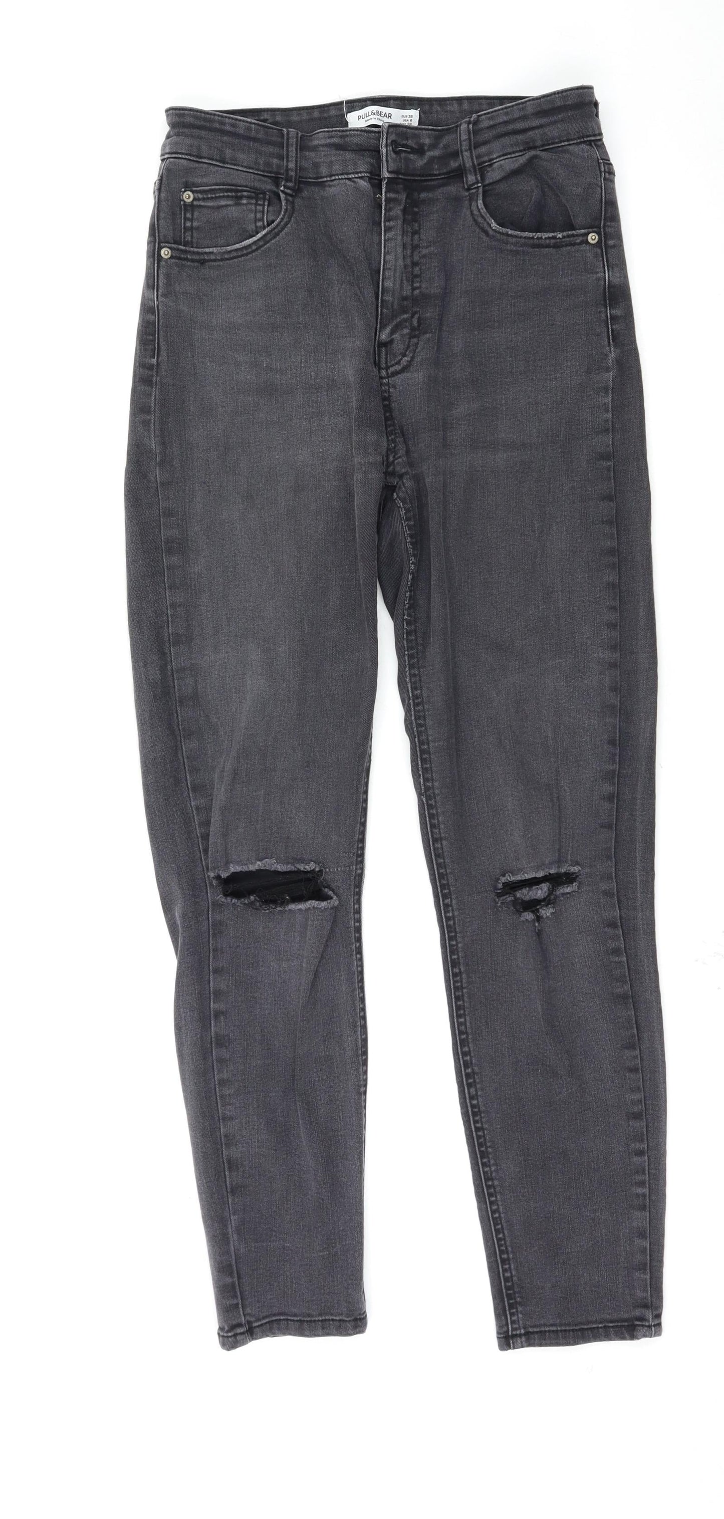 Pull&Bear Womens Black   Skinny Jeans Size 10 L26 in