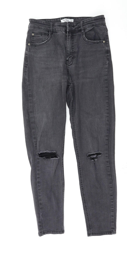 Pull&Bear Womens Black   Skinny Jeans Size 10 L26 in