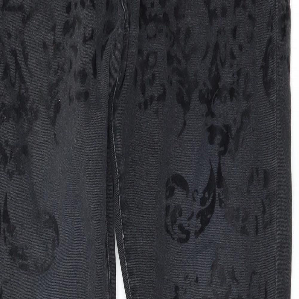 Womens UK Size 10 Leana Woman Regular Fit Straight Black Jeans