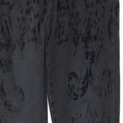 Womens UK Size 10 Leana Woman Regular Fit Straight Black Jeans