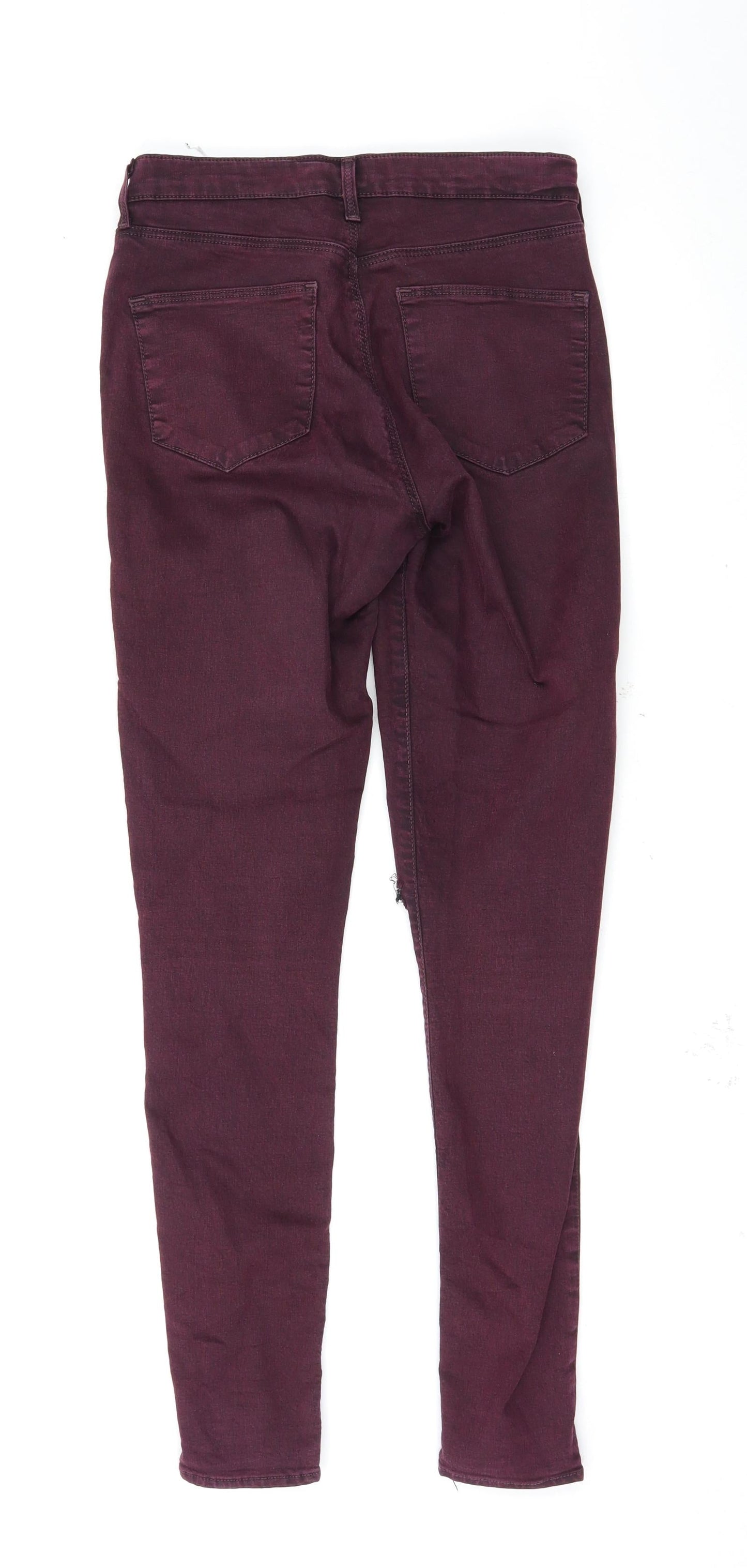 Topshop Womens Purple   Skinny Jeans Size 28 L32 in