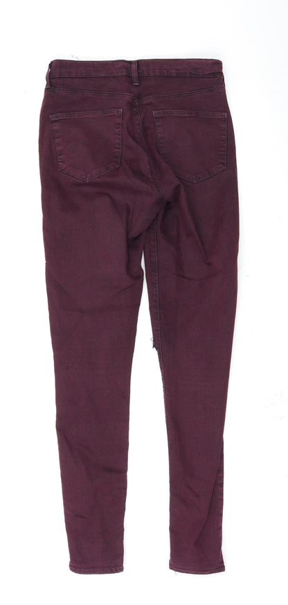 Topshop Womens Purple   Skinny Jeans Size 28 L32 in