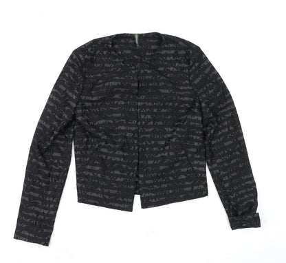 Additional front view of NAF NAF women’s black jacket, size UK 6